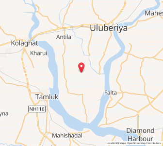 Map of Ganespur, West Bengal