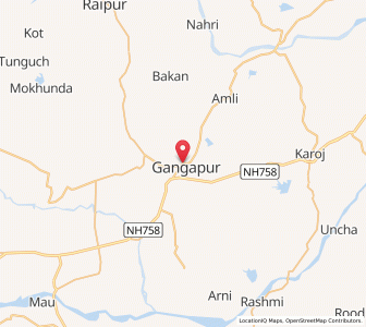 Map of Gangāpur, Rajasthan