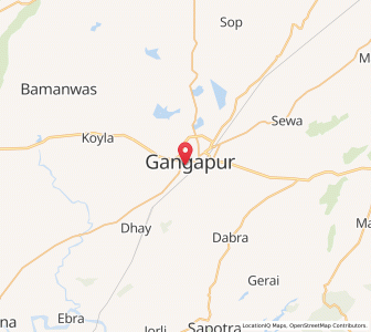 Map of Gangapur, Rajasthan