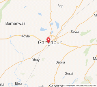 Map of Gangāpur, Rajasthan