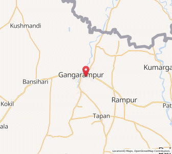 Map of Gangarampur, West Bengal