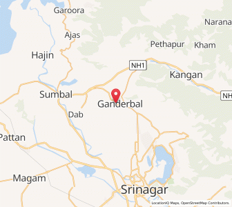 Map of Gangarhama, Kashmir