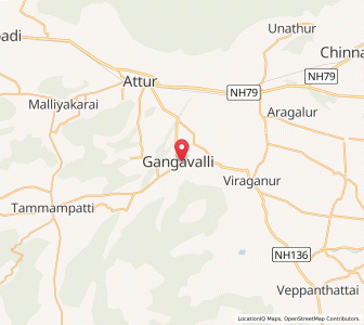Map of Gangavalli, Tamil Nadu