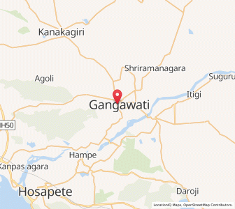 Map of Gangawati, Karnataka