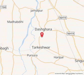 Map of Gangesnagar, West Bengal