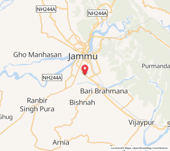 Map of Gangial, Kashmir