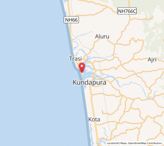 Map of Gangolli, Karnataka