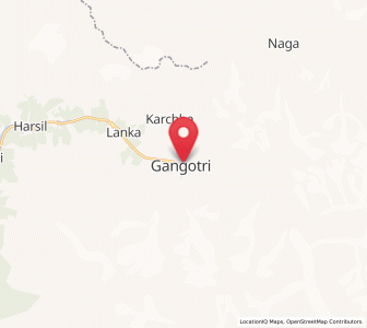 Map of Gangotri, Uttarakhand