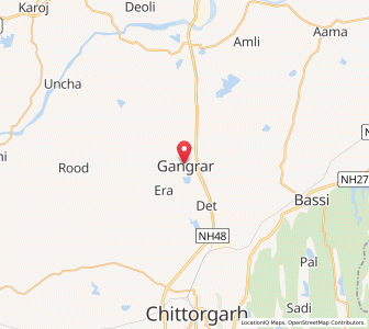 Map of Gangrar, Rajasthan