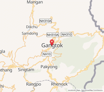 Map of Gangtok, Sikkim