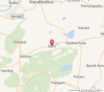 Map of Gani, Andhra Pradesh