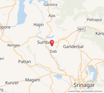 Map of Ganjpur, Kashmir