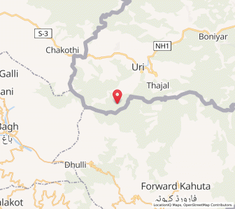 Map of Gannawali, Kashmir