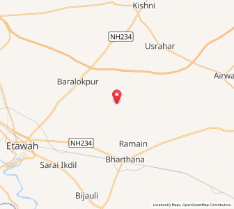 Map of Garhia Hathisingh, Uttar Pradesh