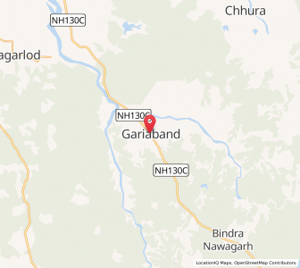 Map of Gariaband, Chhattisgarh