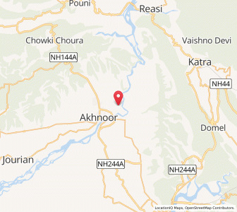 Map of Garora, Kashmir