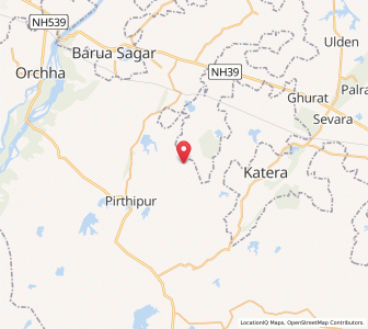Map of Garroli, Madhya Pradesh