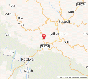Map of Gauntiali, Uttarakhand