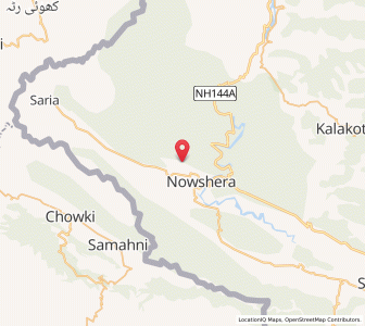 Map of Gaura, Kashmir