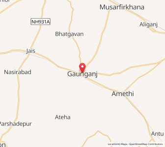 Map of Gauriganj, Uttar Pradesh