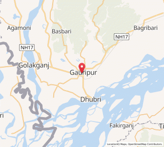 Map of Gauripur, Assam