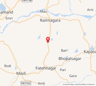 Map of Gawardi, Rajasthan
