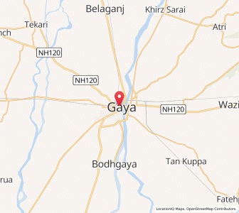 Map of Gaya, Bihar