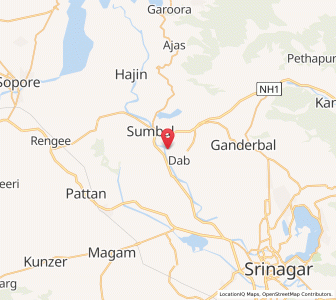 Map of Gazahom, Kashmir