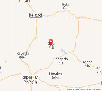 Map of Gedi, Gujarat
