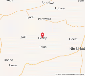 Map of Gedop, Rajasthan