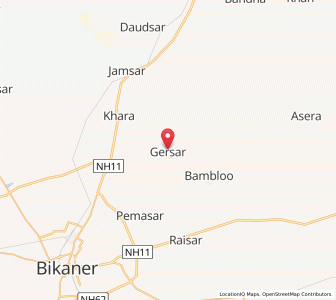 Map of Gersar, Rajasthan