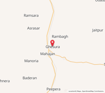 Map of Gesura, Rajasthan