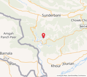 Map of Ghamdhini, Kashmir