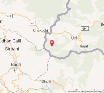 Map of Ghandhor, Kashmir