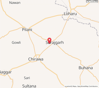 Map of Ghararu, Rajasthan