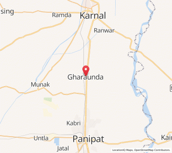 Map of Gharaunda, Haryana