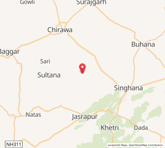 Map of Ghardana Kalan, Rajasthan