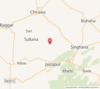 Map of Ghardana Khurd, Rajasthan