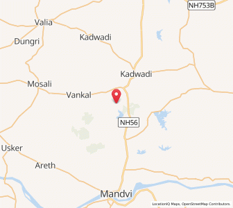 Map of Ghodbar, Gujarat