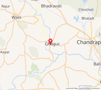 Map of Ghugus, Maharashtra