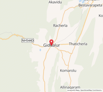 Map of Giddalur, Andhra Pradesh