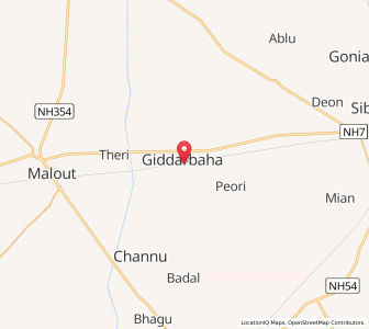 Map of Giddarbaha, Punjab