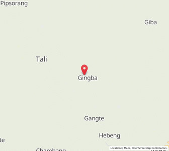Map of Gingba, Arunachal Pradesh