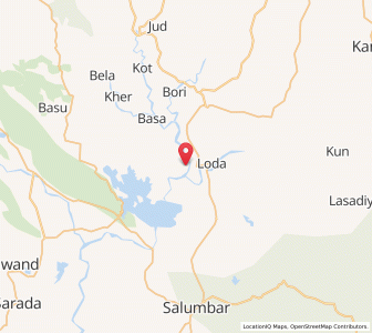 Map of Gingla, Rajasthan