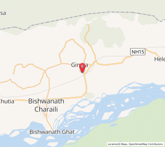 Map of Ginjia, Assam