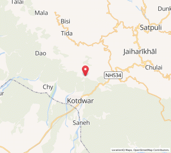Map of Ginthla, Uttarakhand