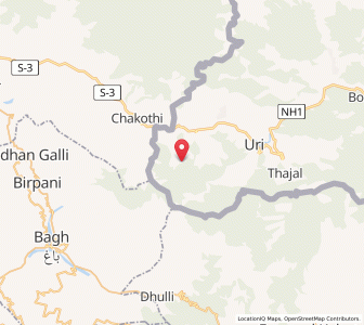 Map of Girinar, Kashmir