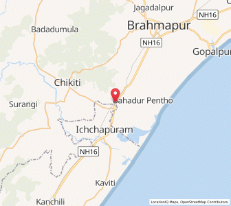 Map of Girisola, Odisha