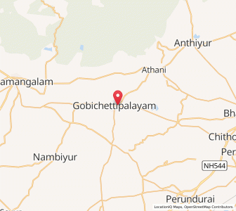 Map of Gobichettipalayam, Tamil Nadu