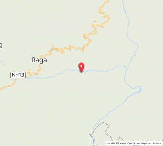 Map of Gocham, Arunachal Pradesh